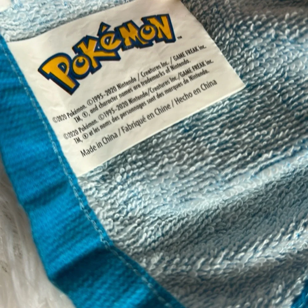 Pokemon Pikachu Cotton Blue and Yellow Beach Bath Towel